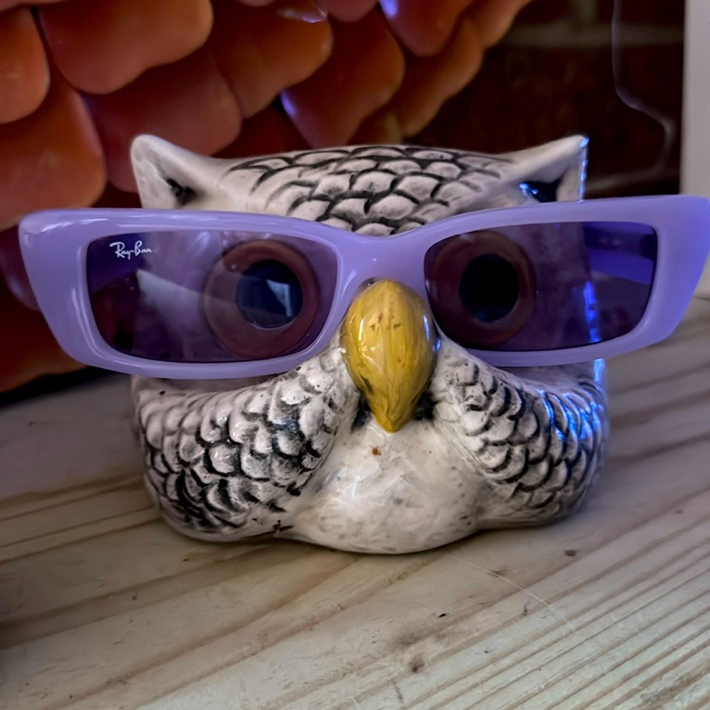 Ray-Ban TERU Purple Geometric Sunglasses recycled materials.  Case included.